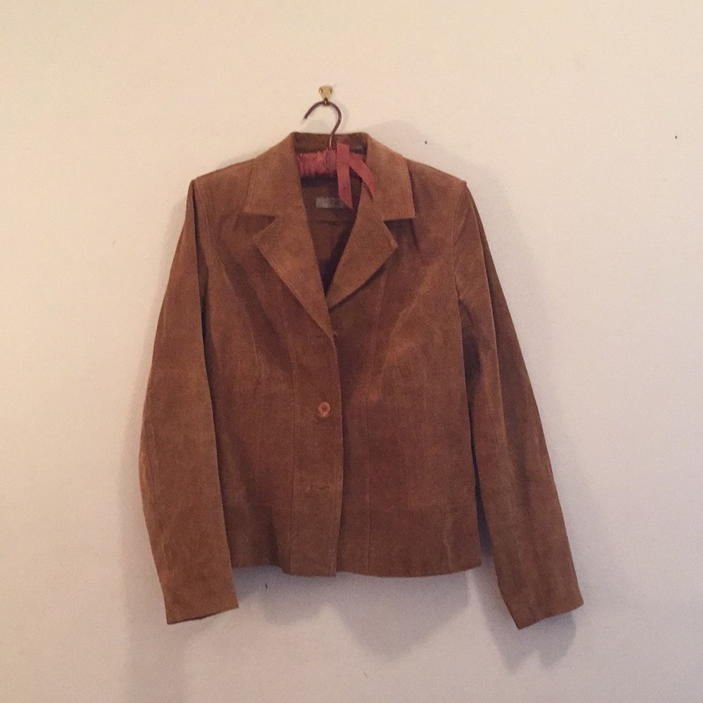 western style suede tan jacket size medium